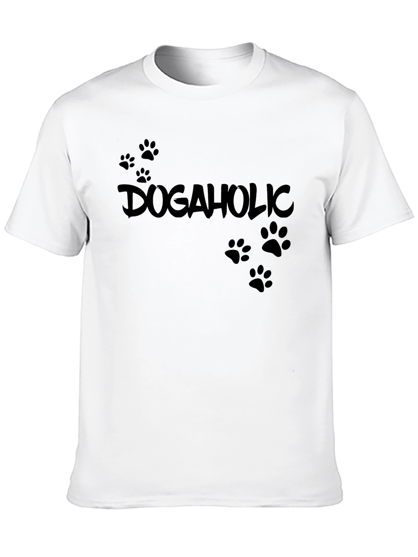 Dogaholic T-Shirt - Black Cotton Tee