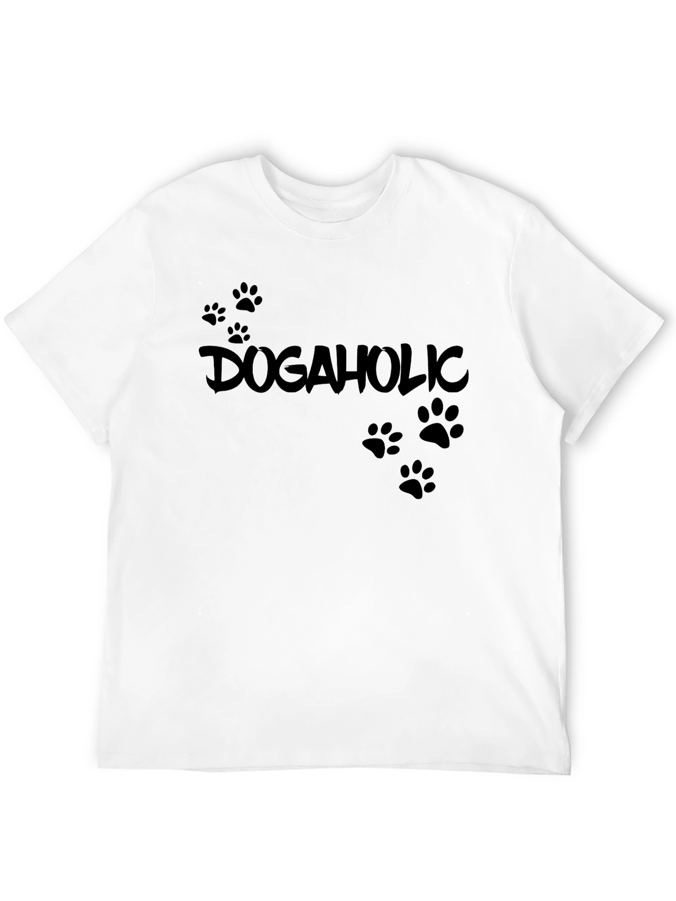 Dogaholic T-Shirt - Black Cotton Tee