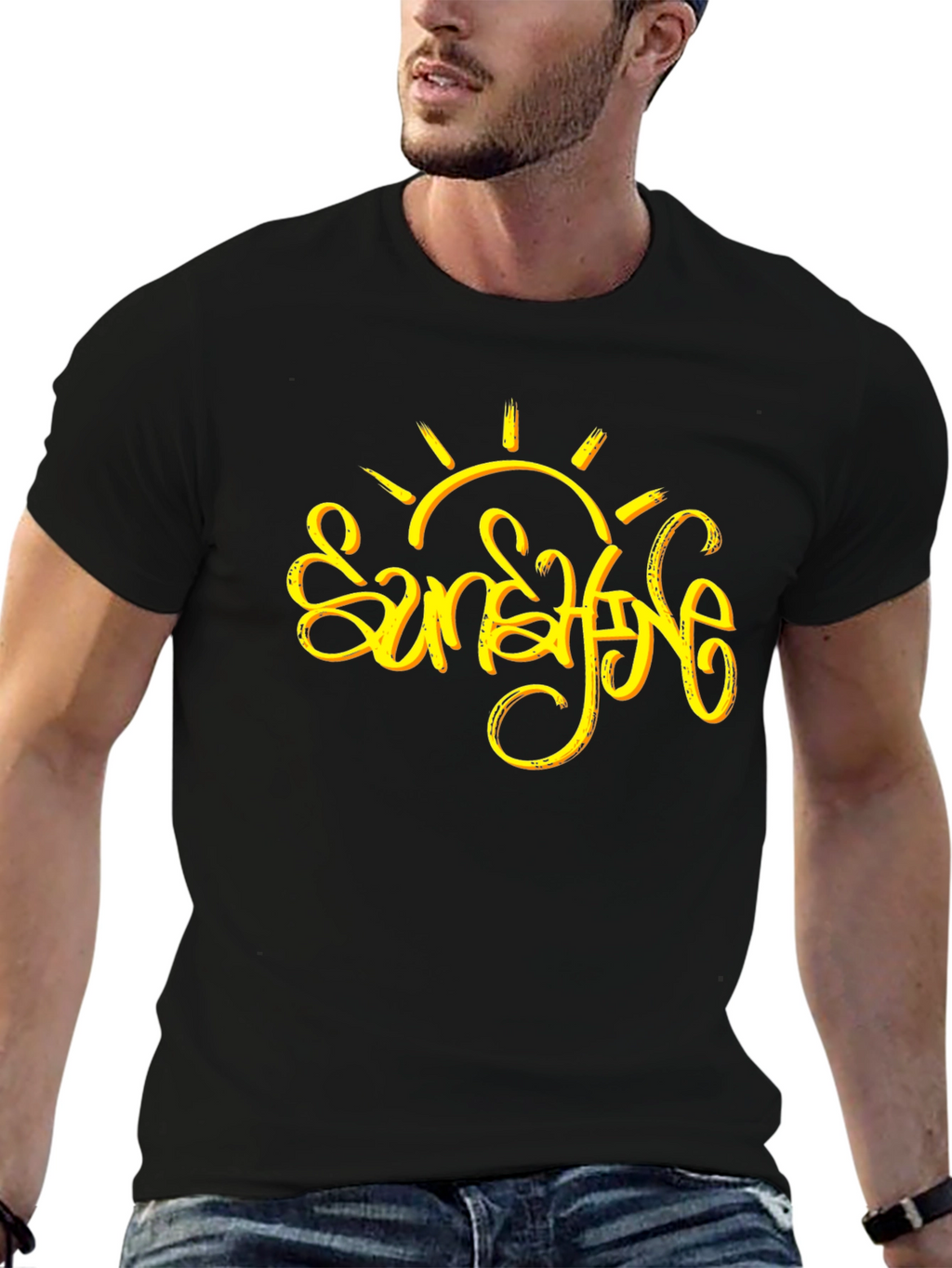 Sunshine Graphic Black T-Shirt