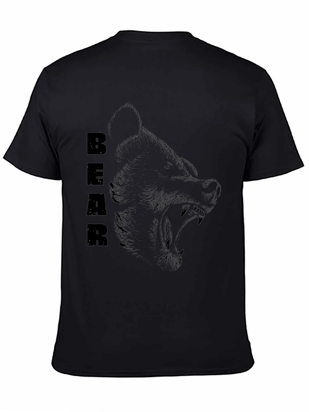 Roaring Bear Graphic Tee - Black