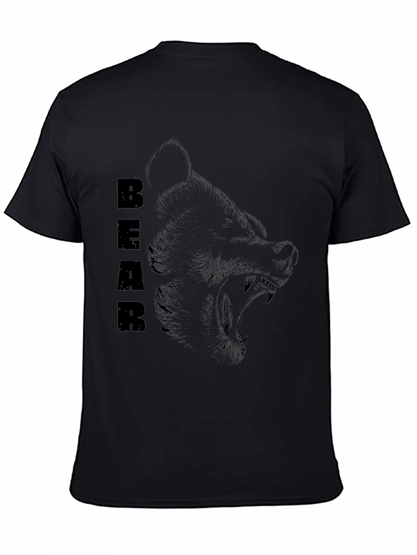 Roaring Bear Graphic Tee - Black