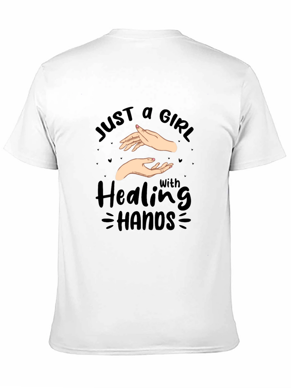 Healing Hands Graphic Tee - Black Cotton Shirt