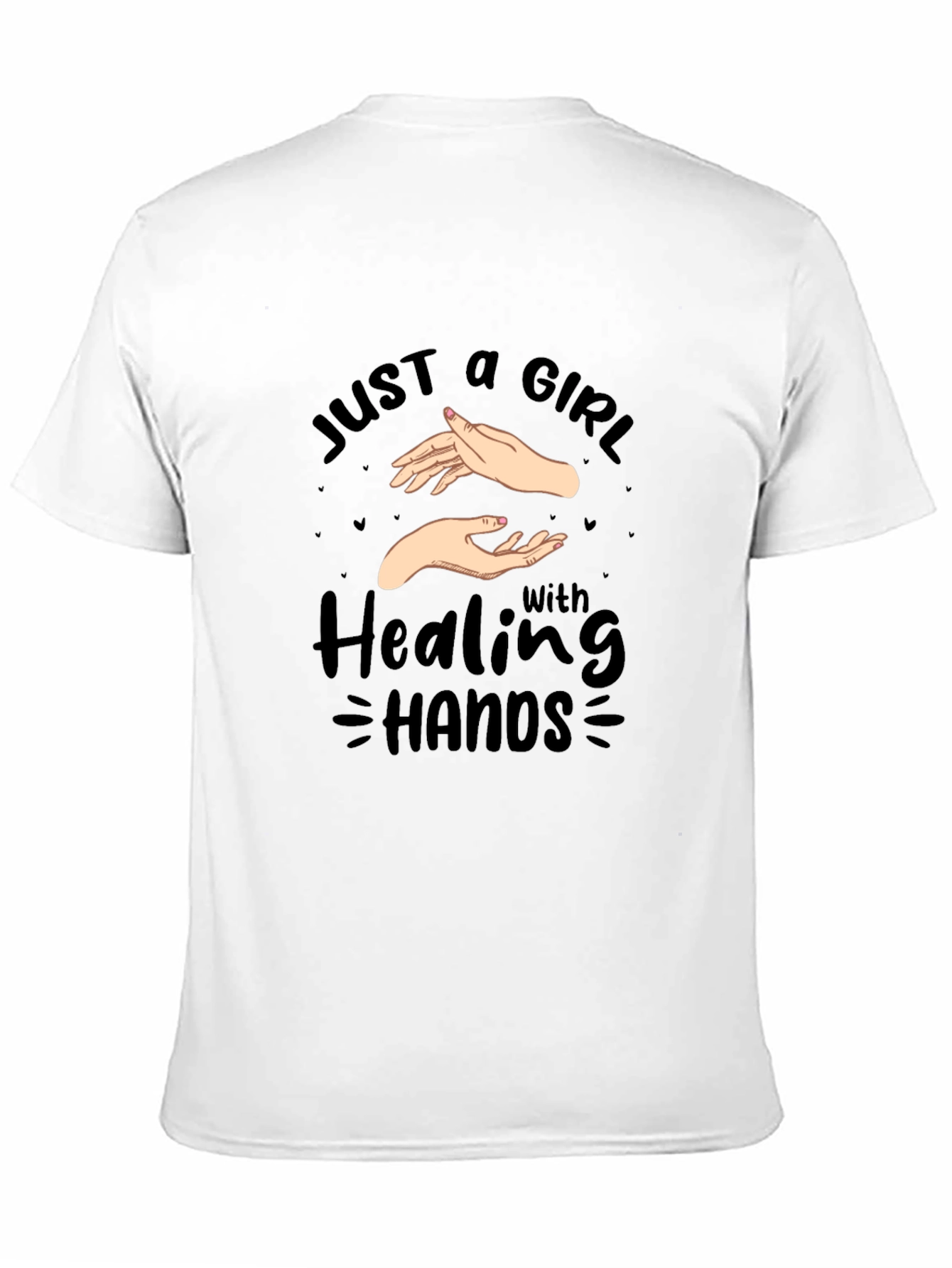 Healing Hands Graphic Tee - Black Cotton Shirt