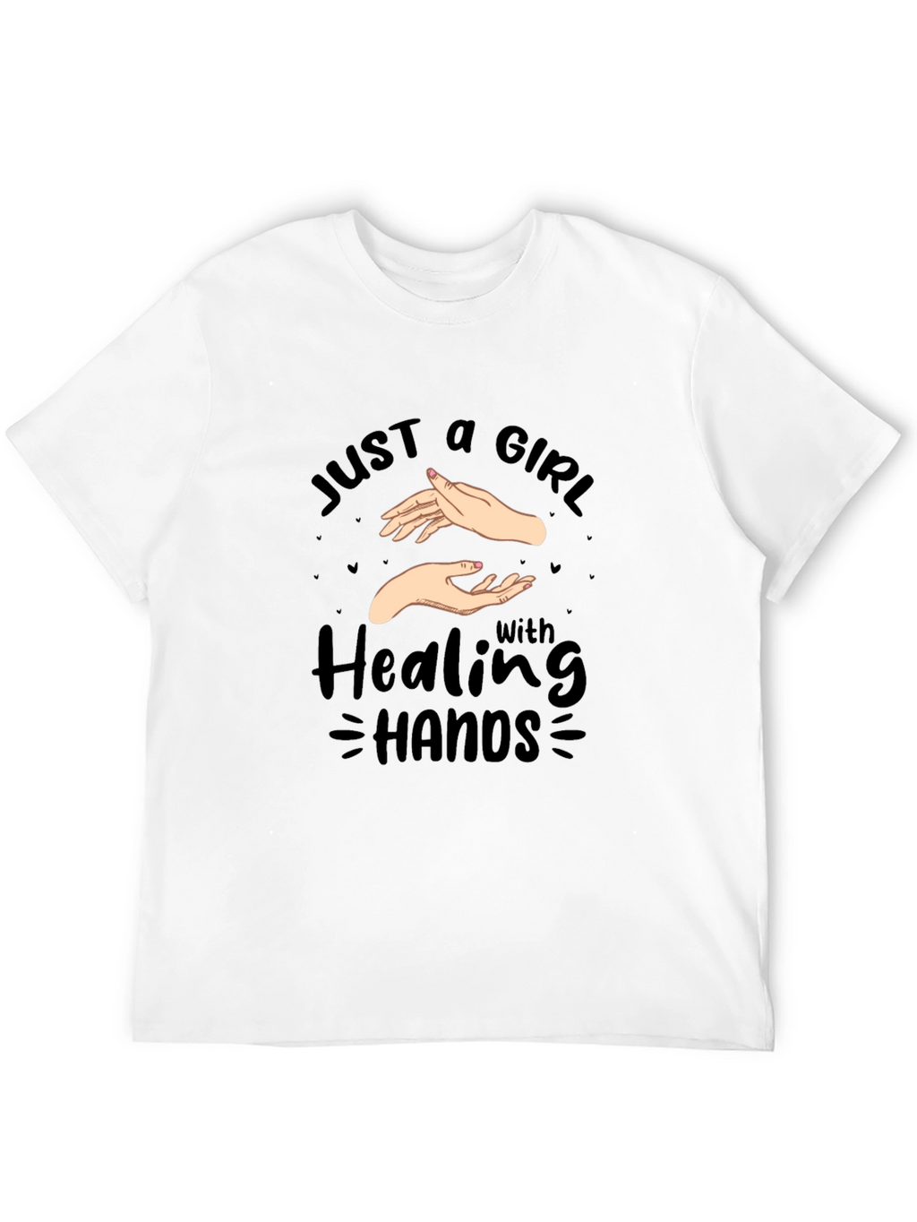Healing Hands Graphic Tee - Black Cotton Shirt