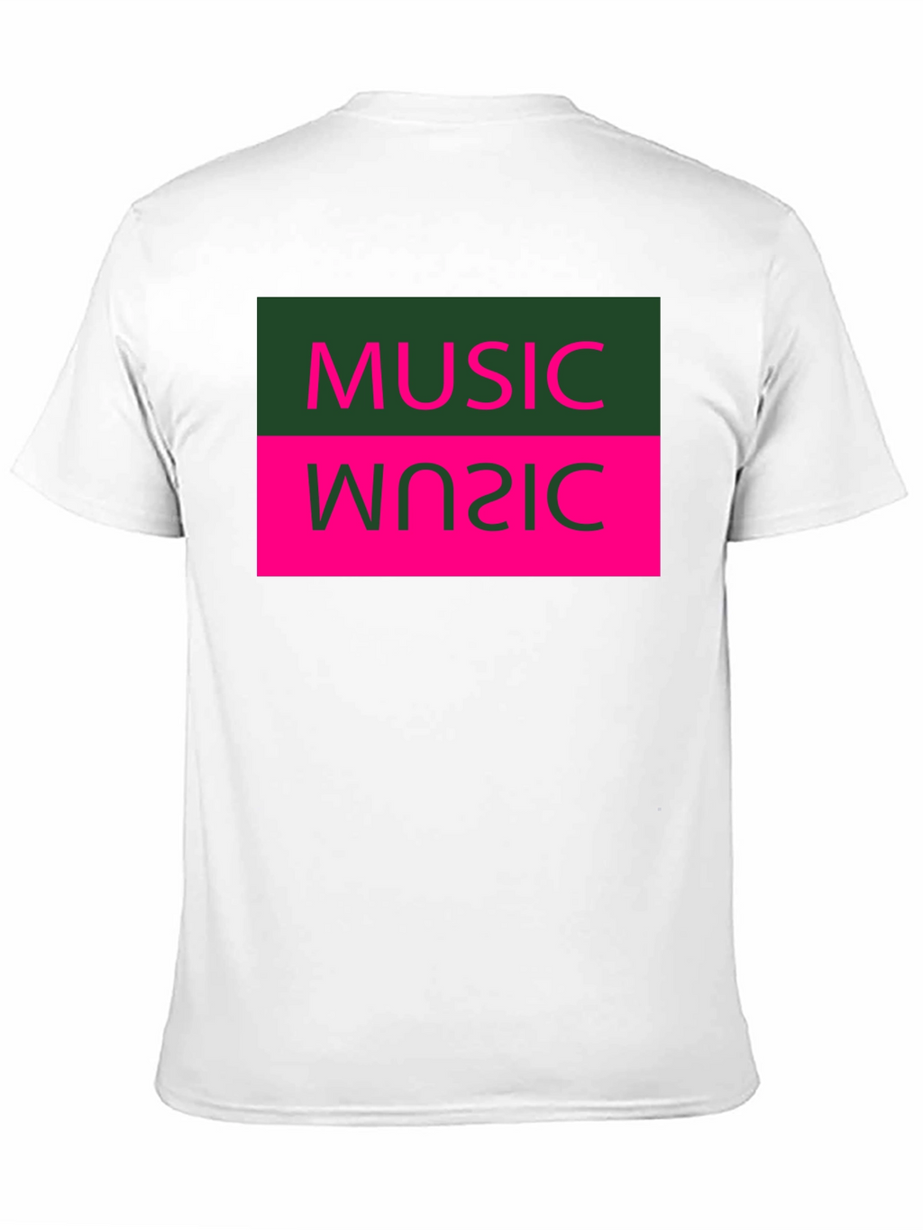 Retro Inverted Music T-Shirt - Black