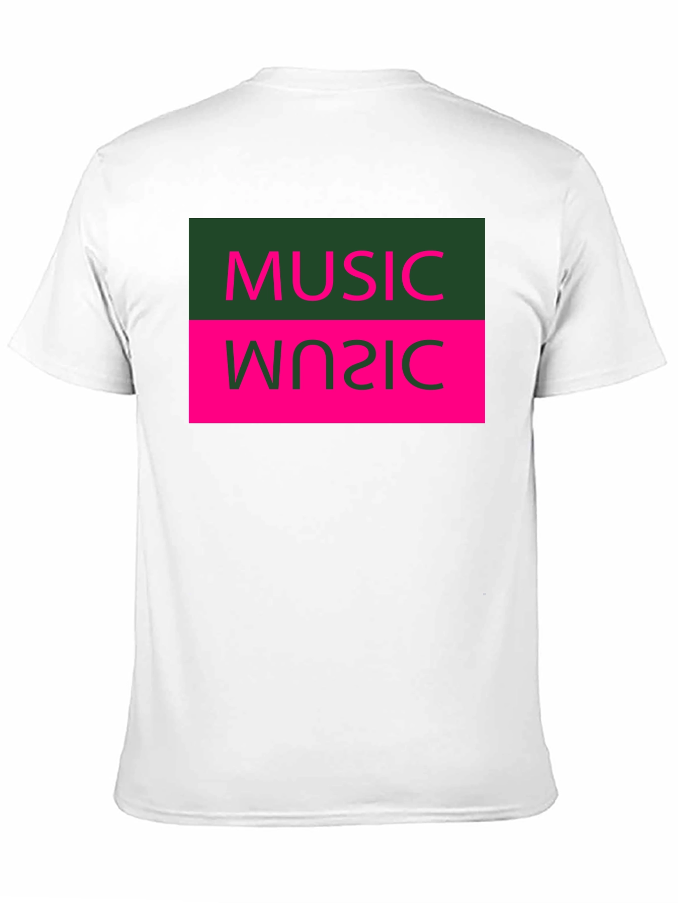 Retro Inverted Music T-Shirt - Black
