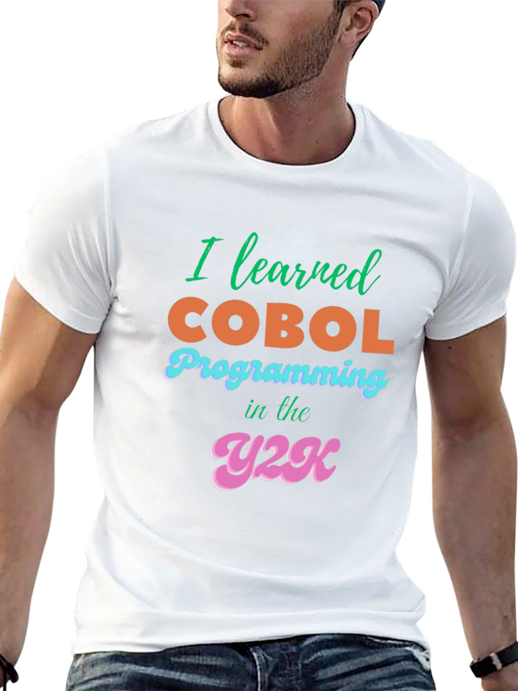 I Learned COBOL Y2K Black T-Shirt