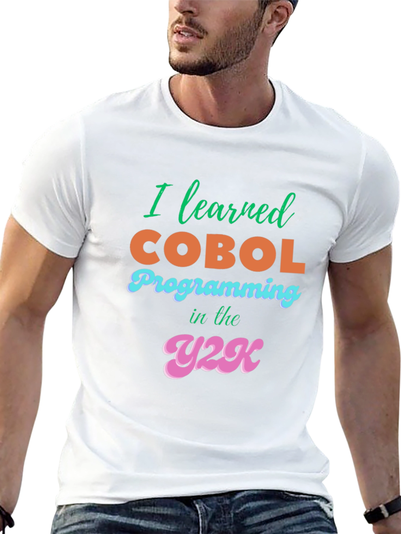I Learned COBOL Y2K Black T-Shirt