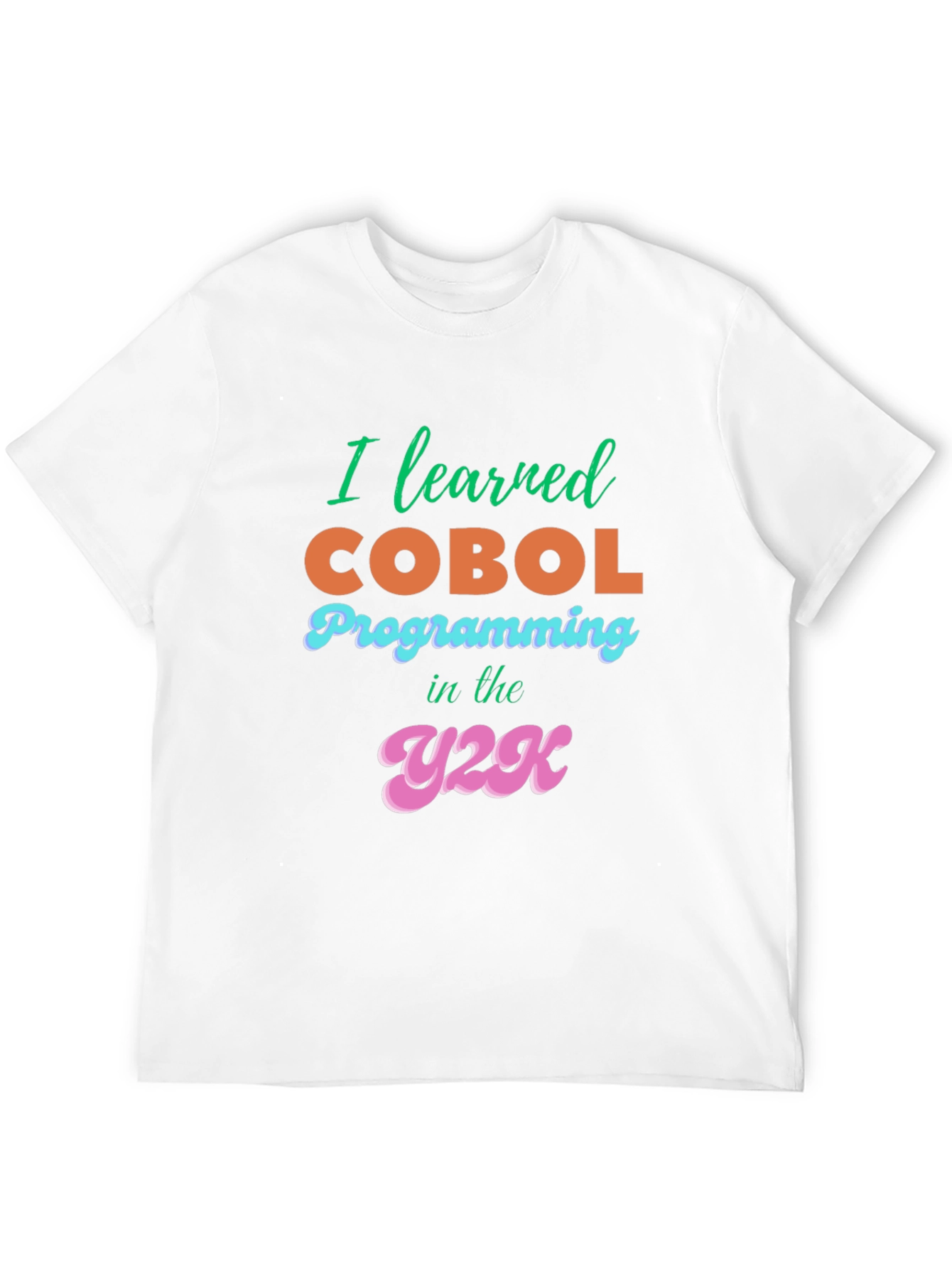 I Learned COBOL Y2K Black T-Shirt