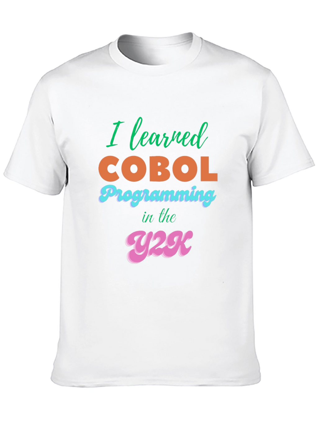I Learned COBOL Y2K Black T-Shirt