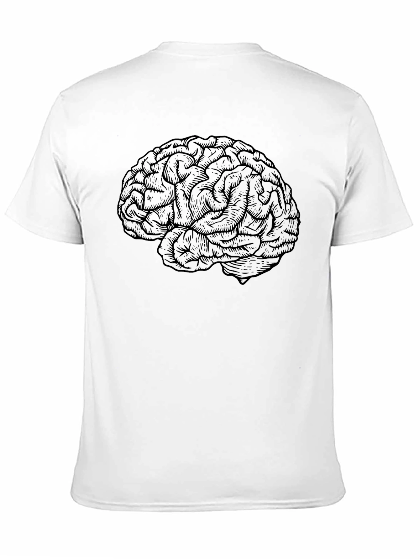 Brain Graphic Tee - Stylish & Smart Black T-Shirt