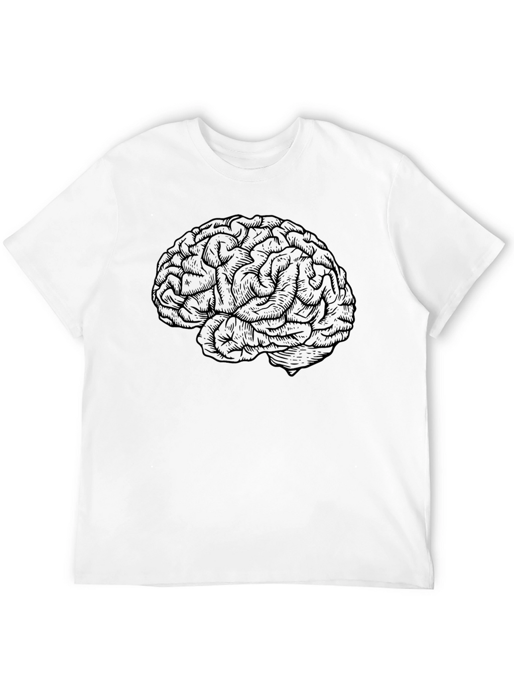 Brain Graphic Tee - Stylish & Smart Black T-Shirt
