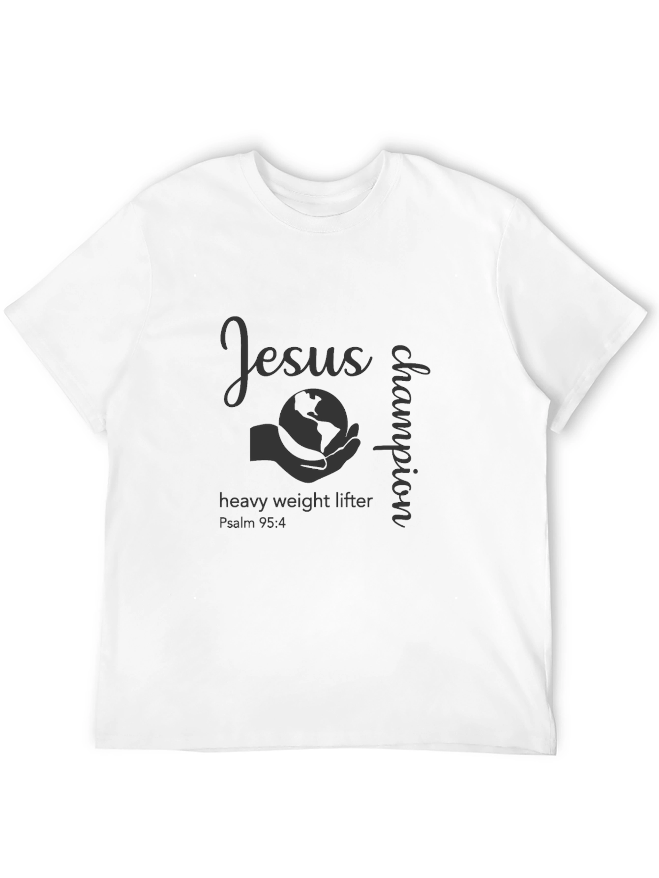 Jesus Champion Heavy Weight Lifter T-Shirt