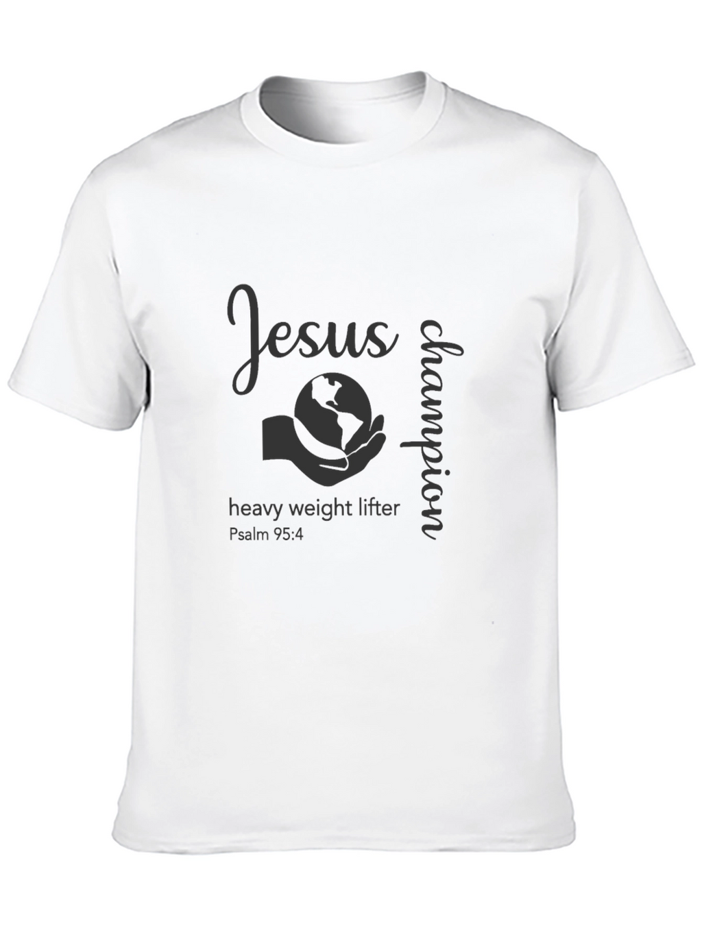 Jesus Champion Heavy Weight Lifter T-Shirt