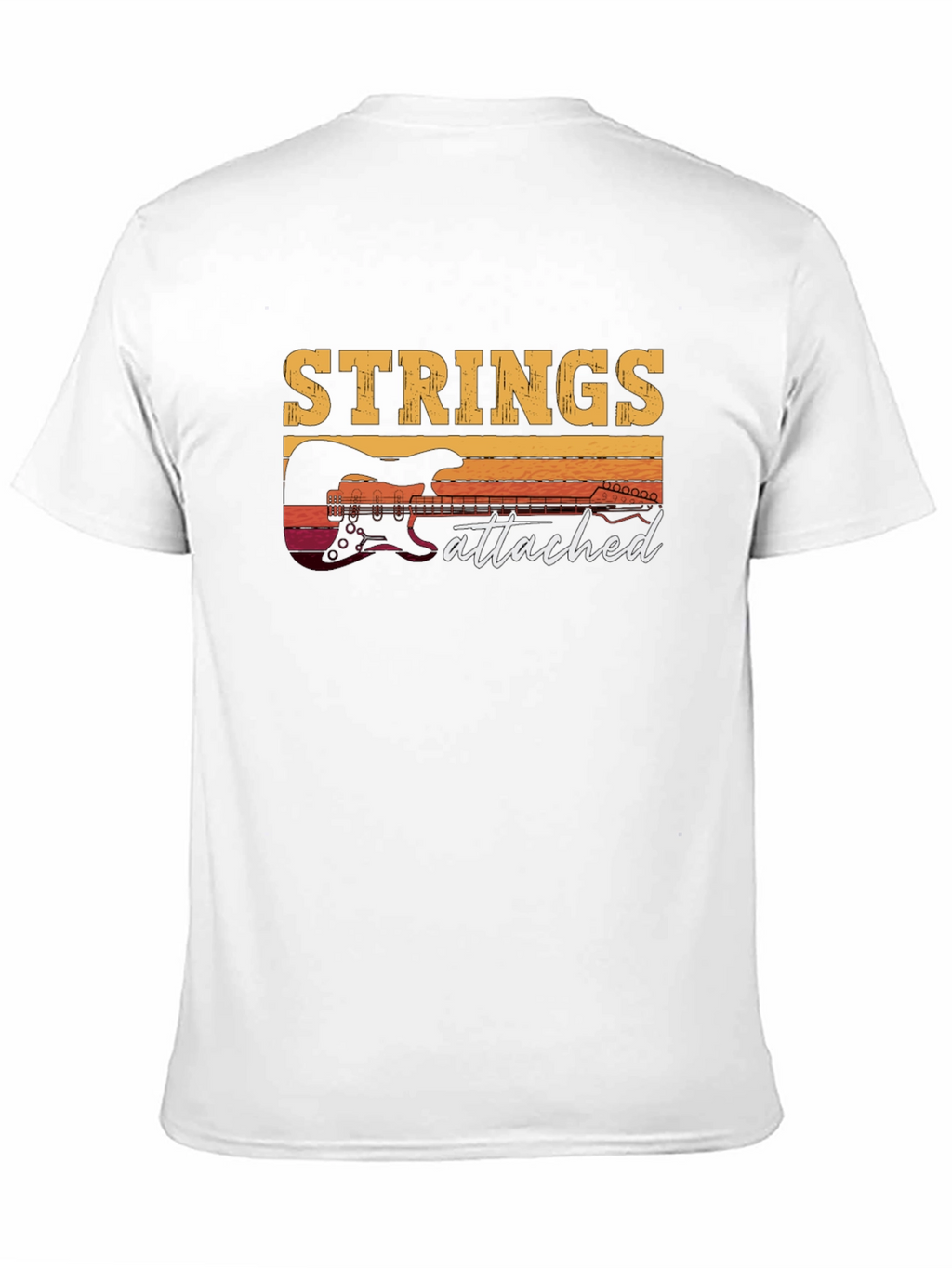 Strings Attached Guitar Graphic T-Shirt