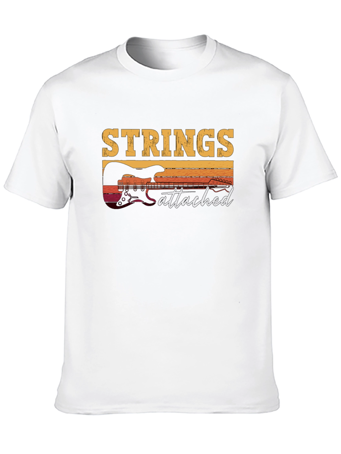 Strings Attached Guitar Graphic T-Shirt
