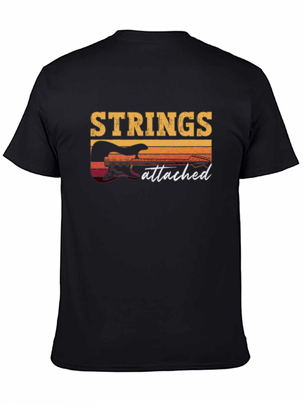 Strings Attached Guitar Graphic T-Shirt