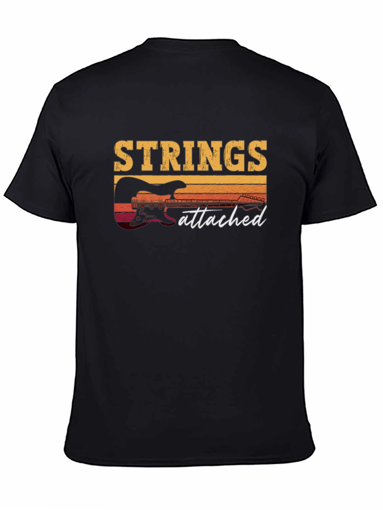 Strings Attached Guitar Graphic T-Shirt