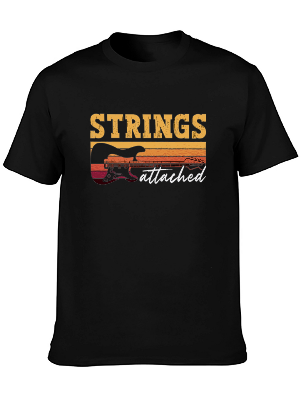 Strings Attached Guitar Graphic T-Shirt