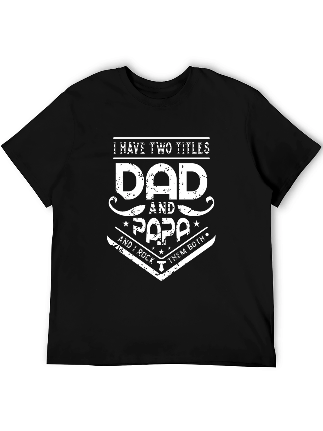Dad and Papa T-Shirt - Two Titles
