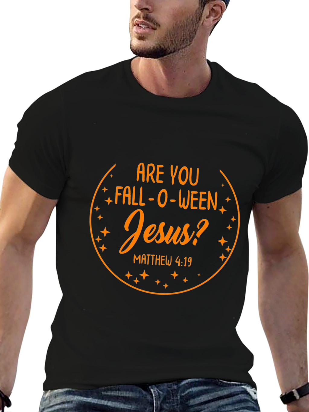 Fall-O-Ween Jesus Graphic Tee - Christian Halloween T-Shirt