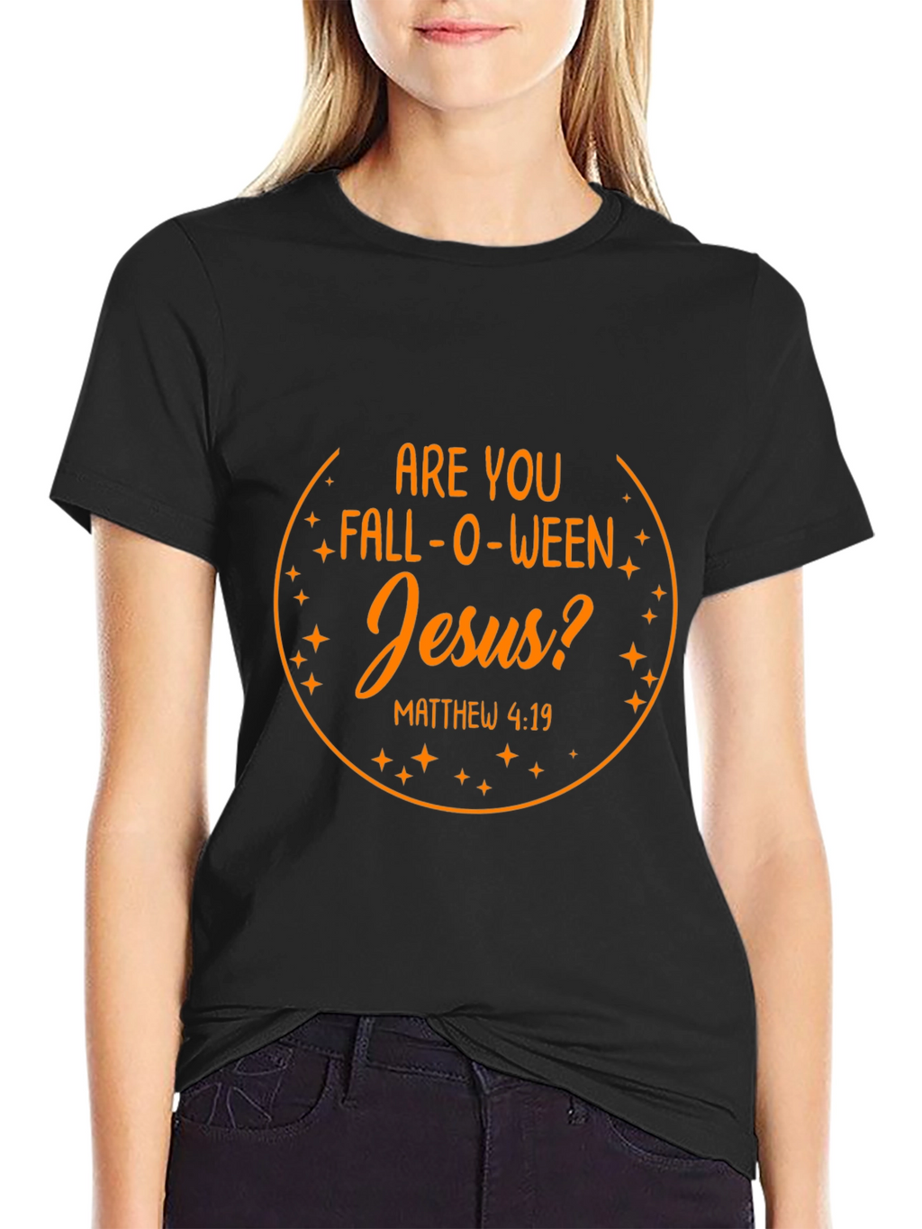 Fall-O-Ween Jesus Graphic Tee - Christian Halloween T-Shirt