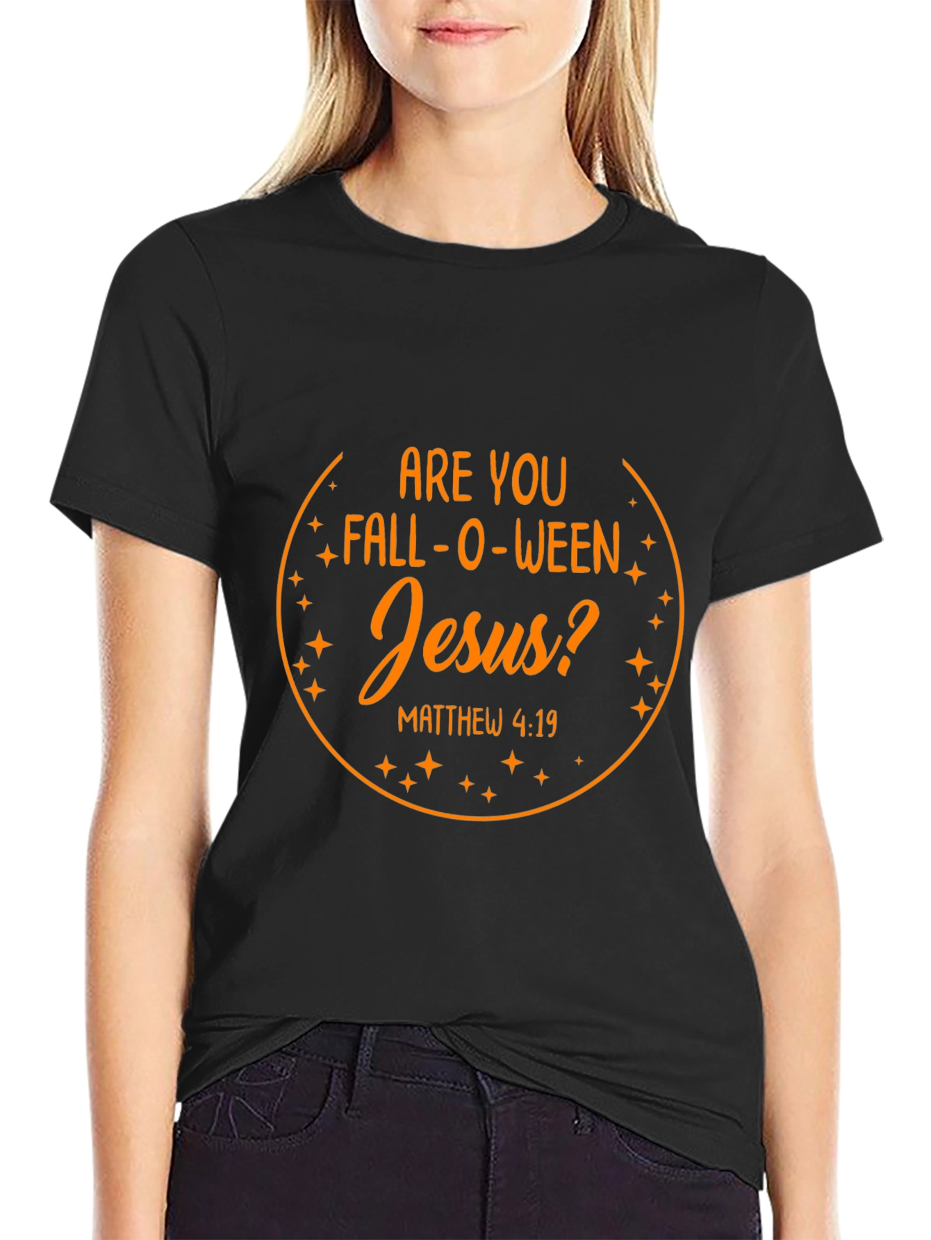Fall-O-Ween Jesus Graphic Tee - Christian Halloween T-Shirt