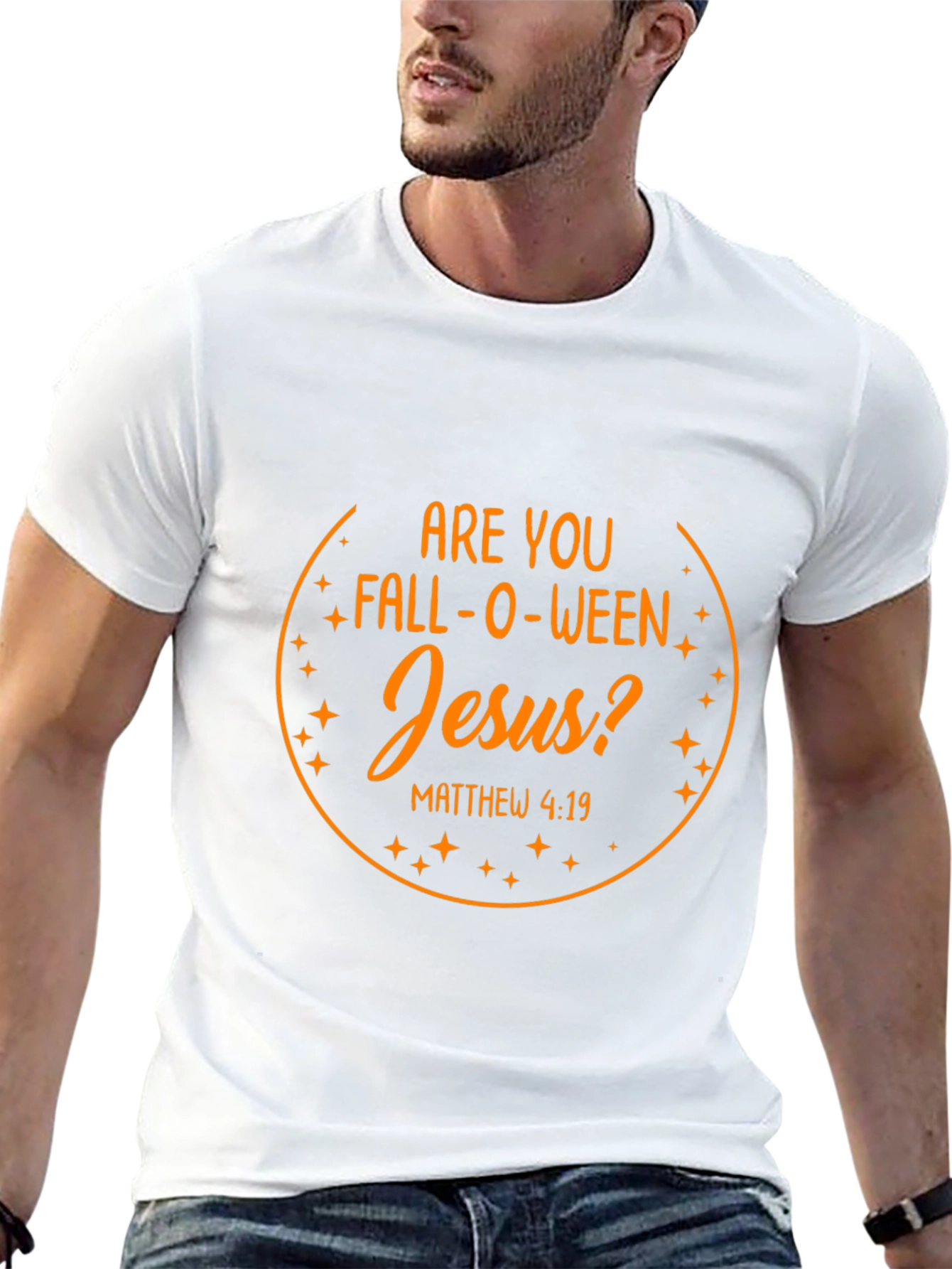 Fall-O-Ween Jesus Graphic Tee - Christian Halloween T-Shirt