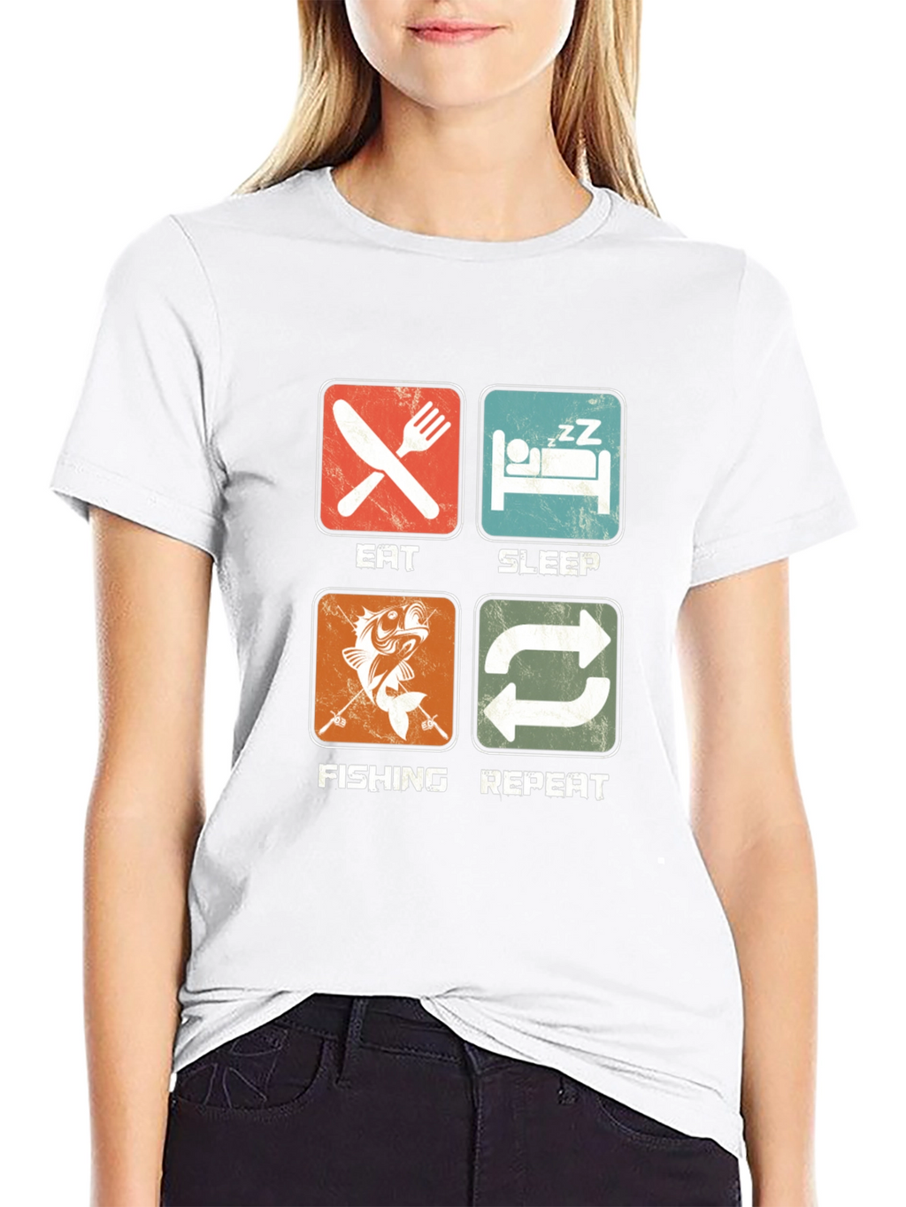 Eat Sleep Fishing Repeat Graphic T-Shirt