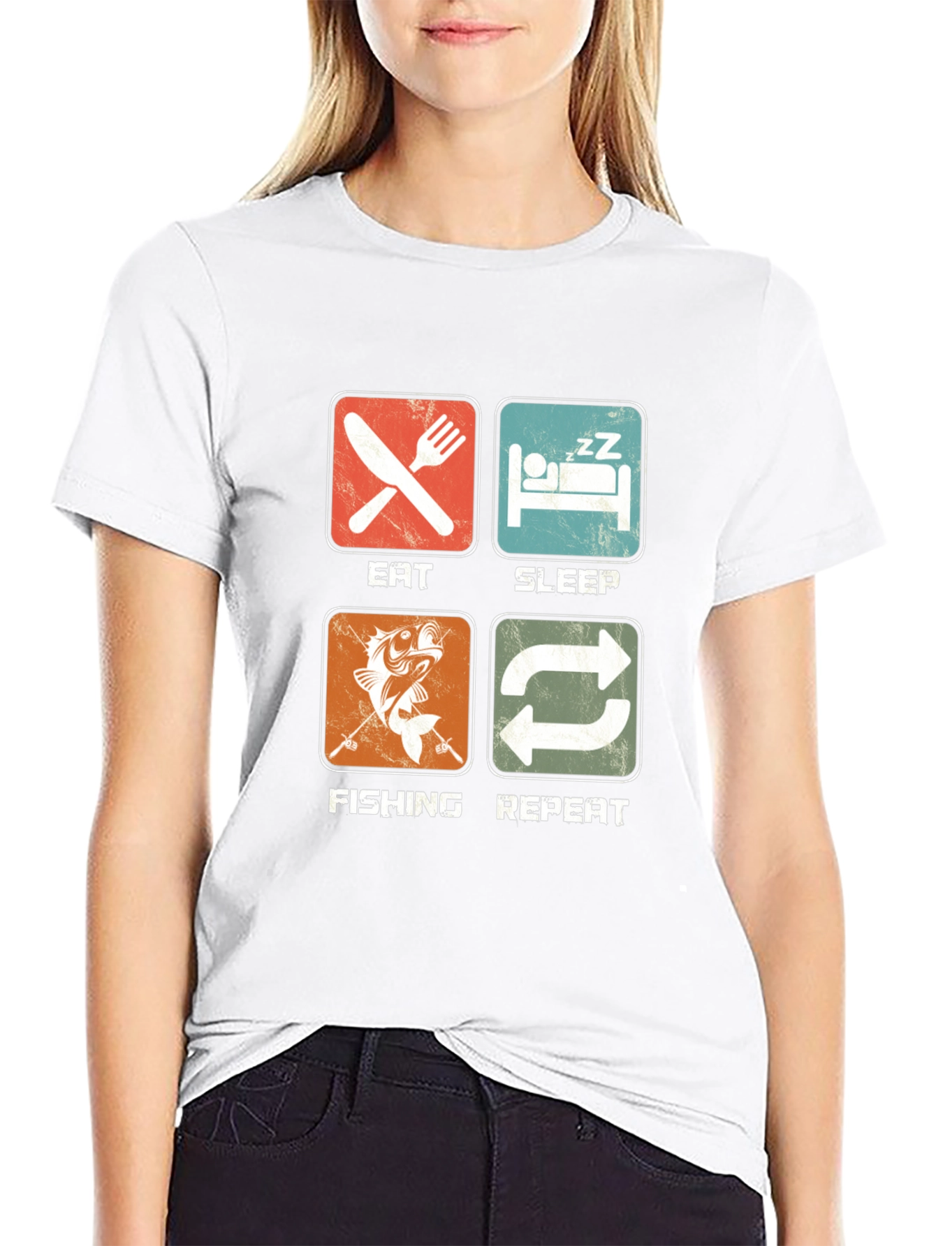 Eat Sleep Fishing Repeat Graphic T-Shirt