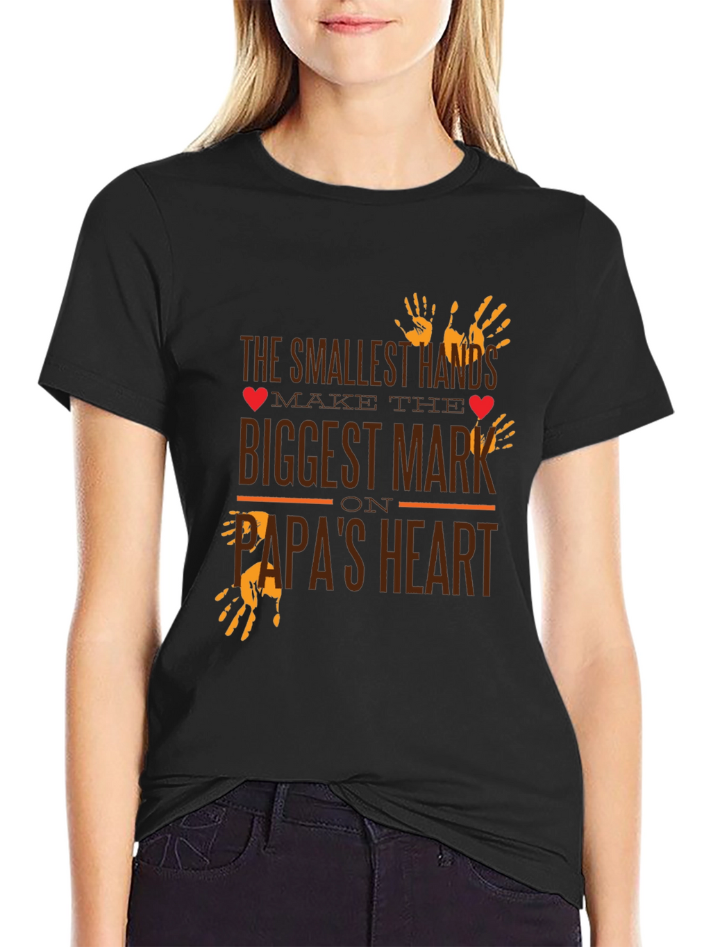 Smallest Hands Biggest Mark Papas Heart T-Shirt