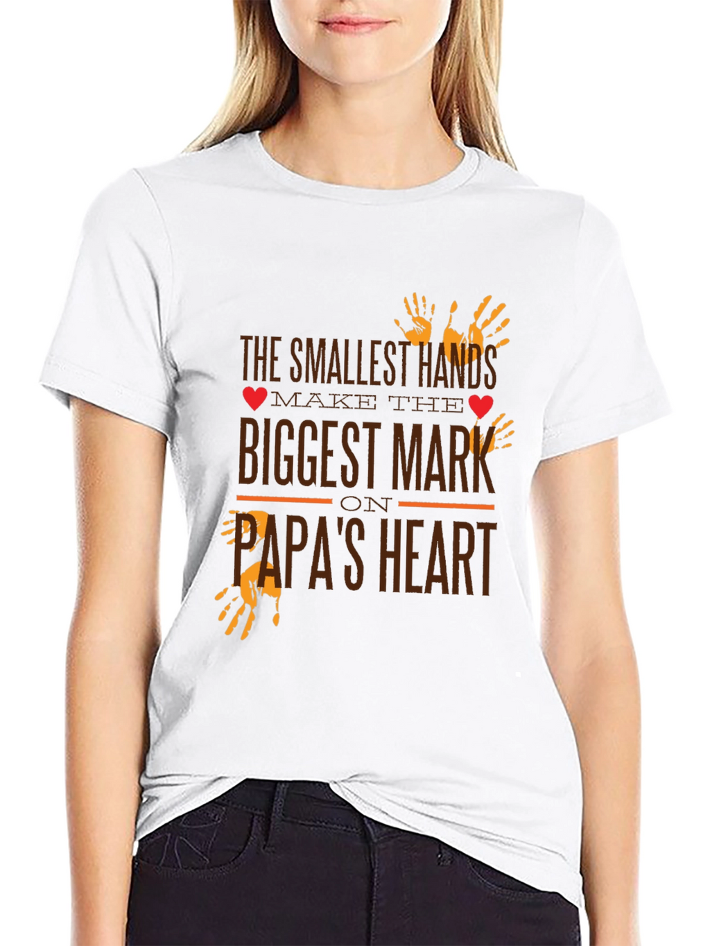 Smallest Hands Biggest Mark Papas Heart T-Shirt