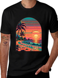Paradise Island Pixel Art T-Shirt