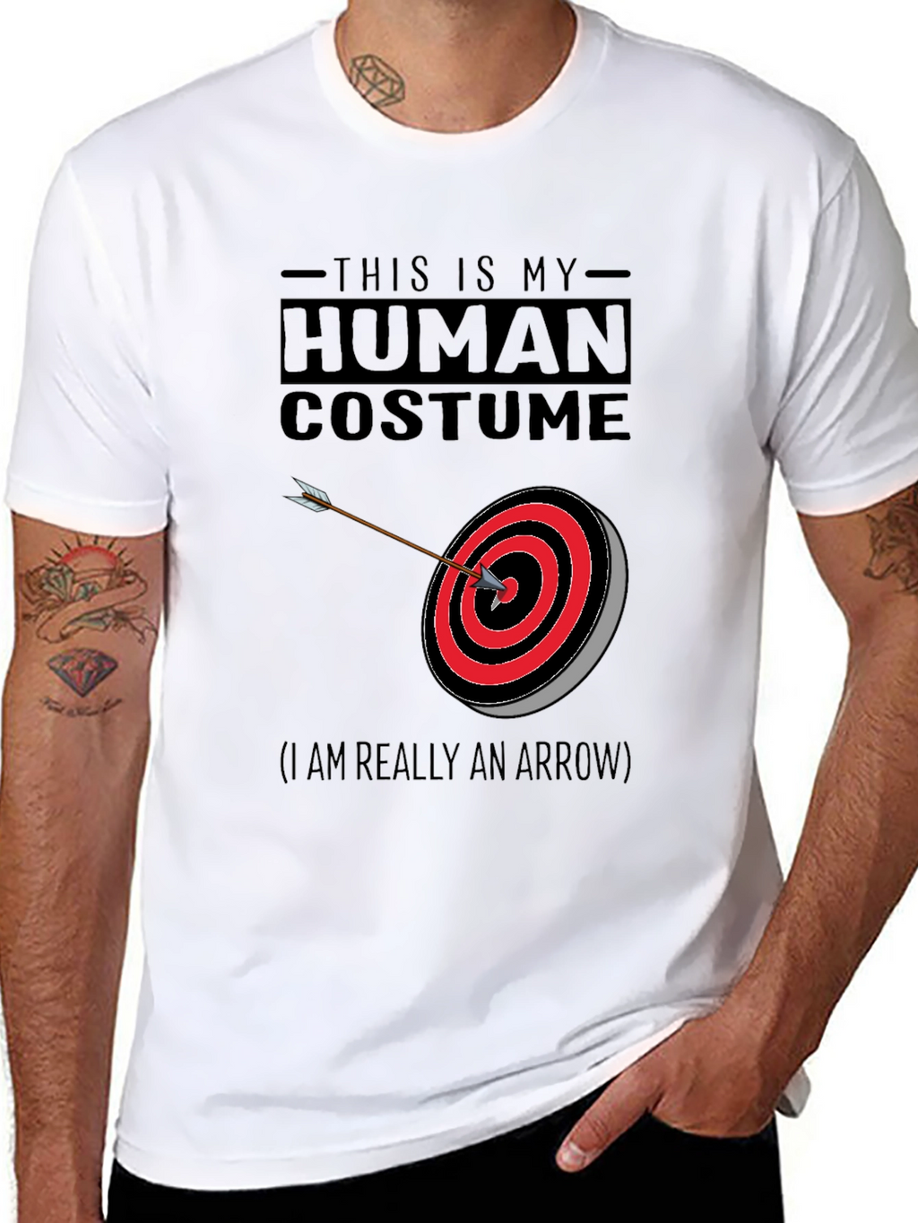 Human Costume Arrow T-Shirt - Novelty Design