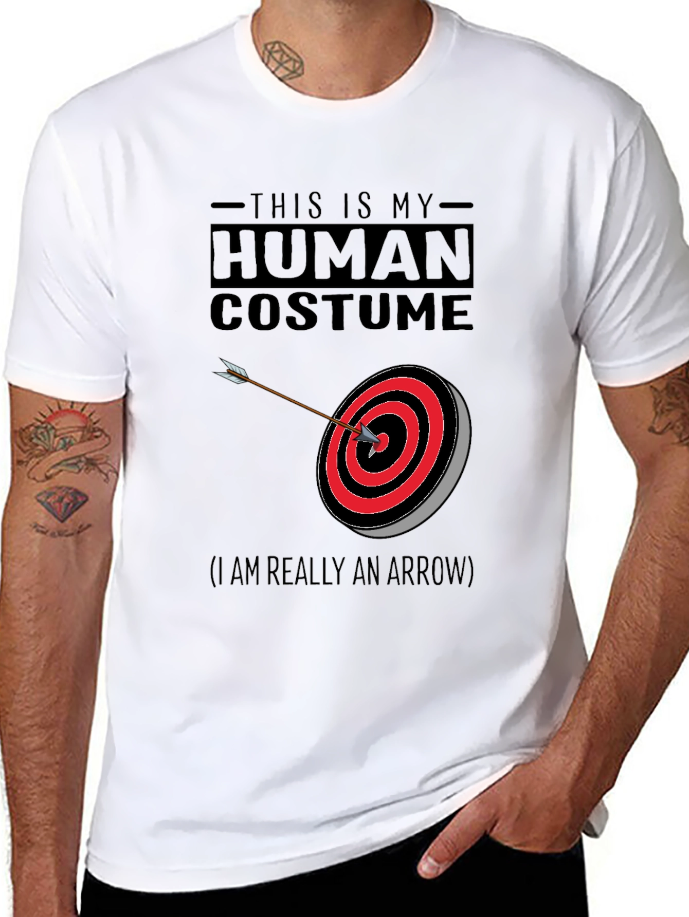 Human Costume Arrow T-Shirt - Novelty Design