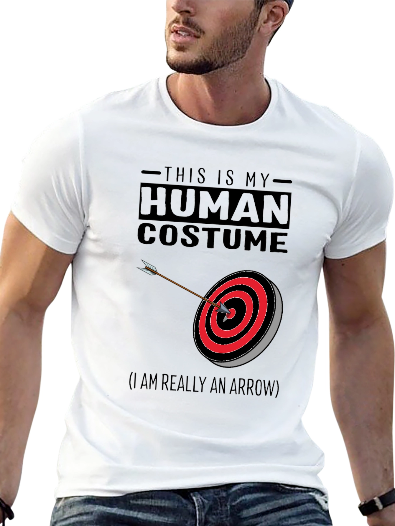 Human Costume Arrow T-Shirt - Novelty Design