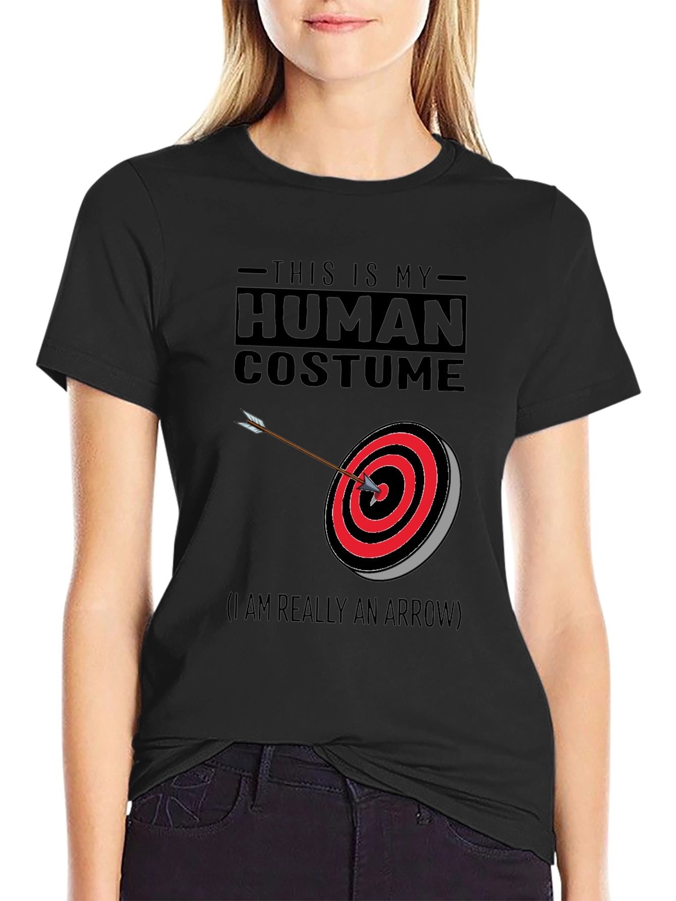 Human Costume Arrow T-Shirt - Novelty Design