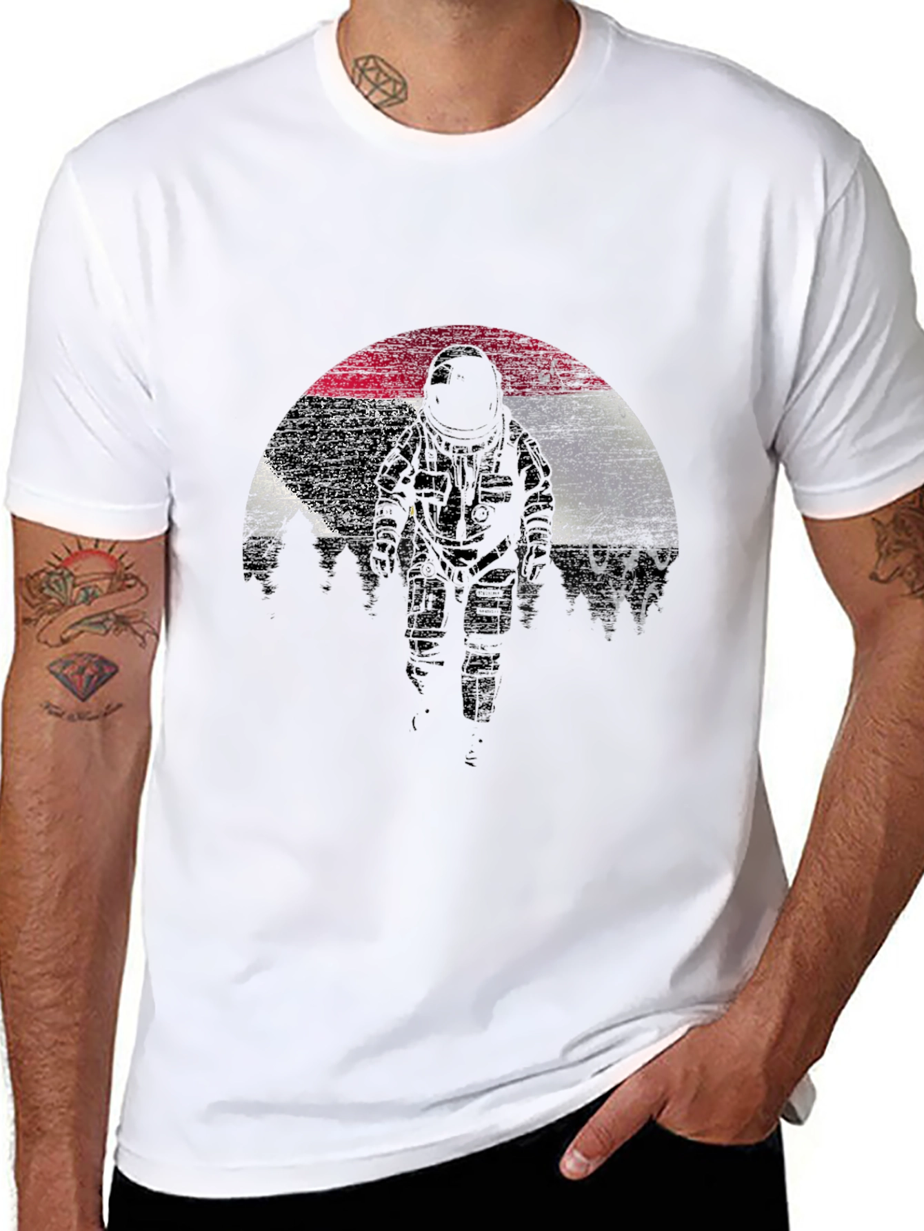 Astronaut Graphic T-Shirt - Black