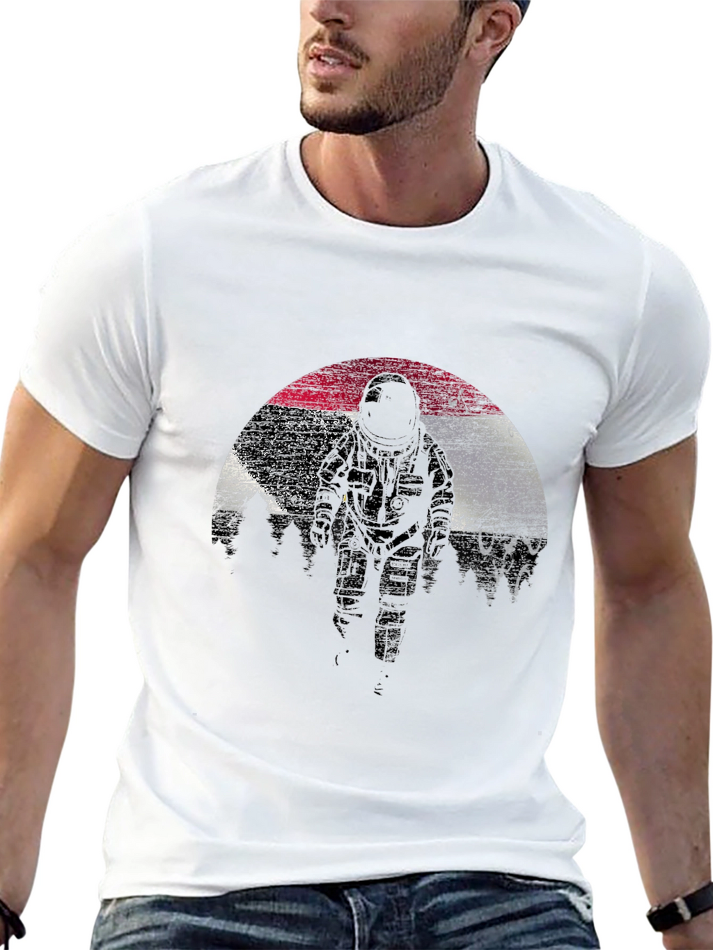 Astronaut Graphic T-Shirt - Black