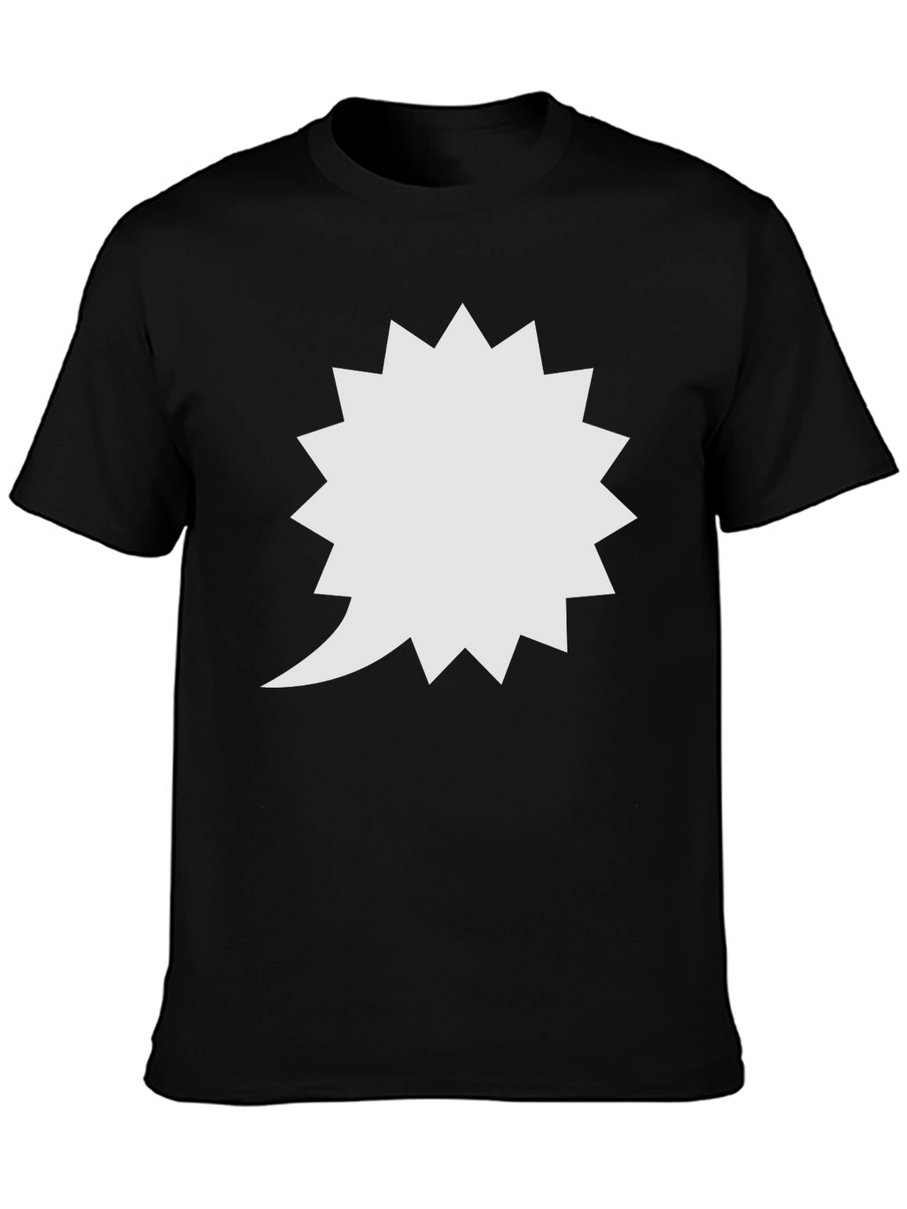 Spiky Speech Bubble Black T-Shirt