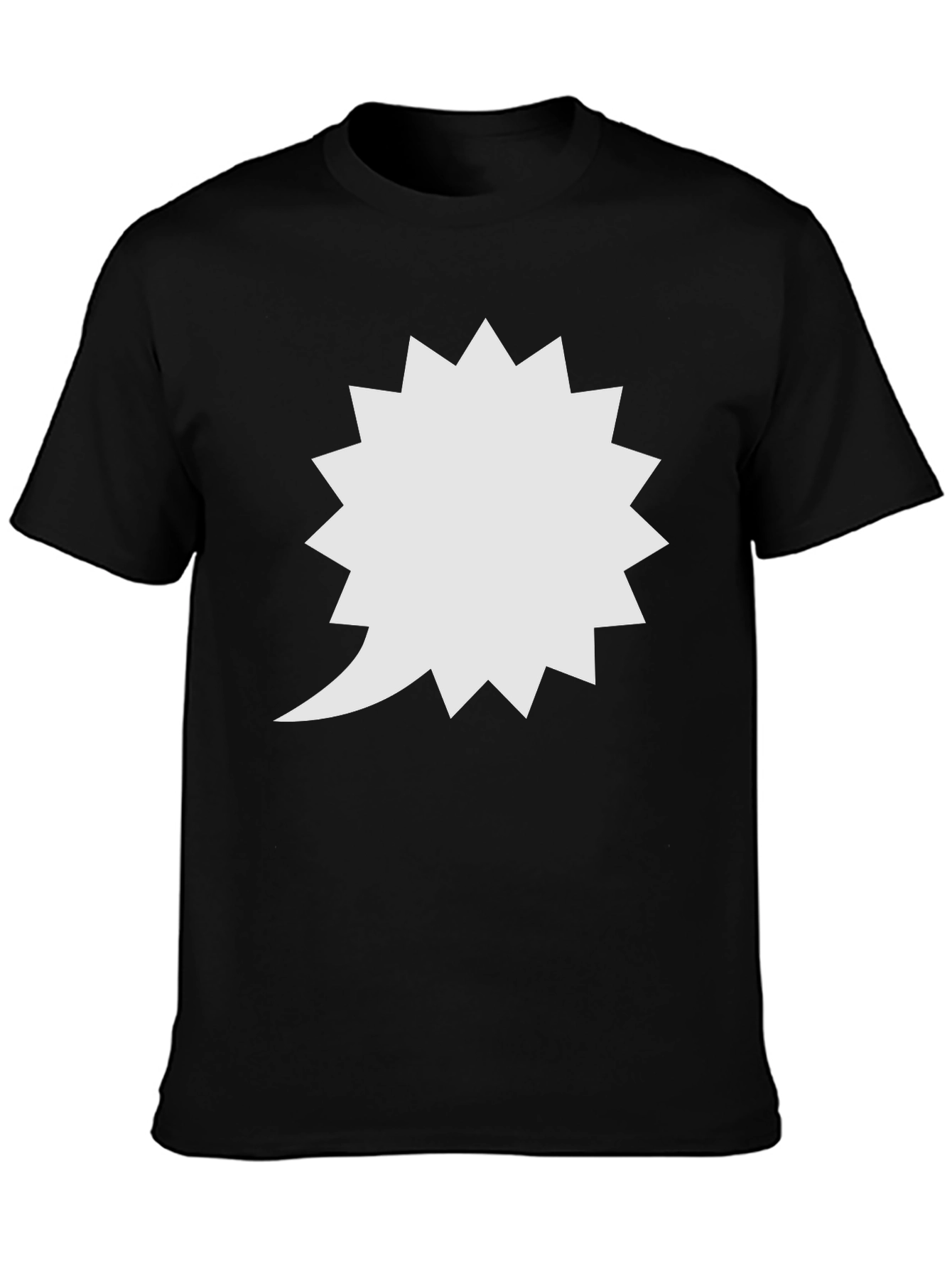 Spiky Speech Bubble Black T-Shirt