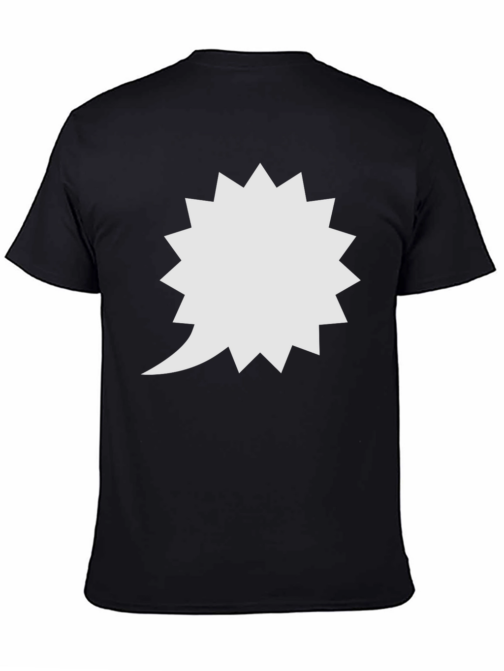 Spiky Speech Bubble Black T-Shirt