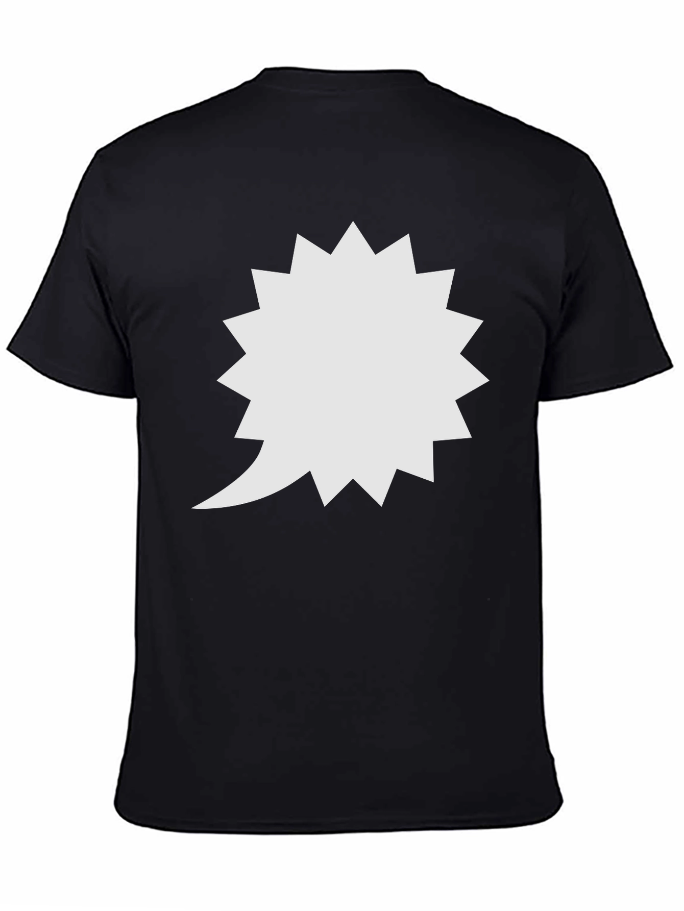 Spiky Speech Bubble Black T-Shirt