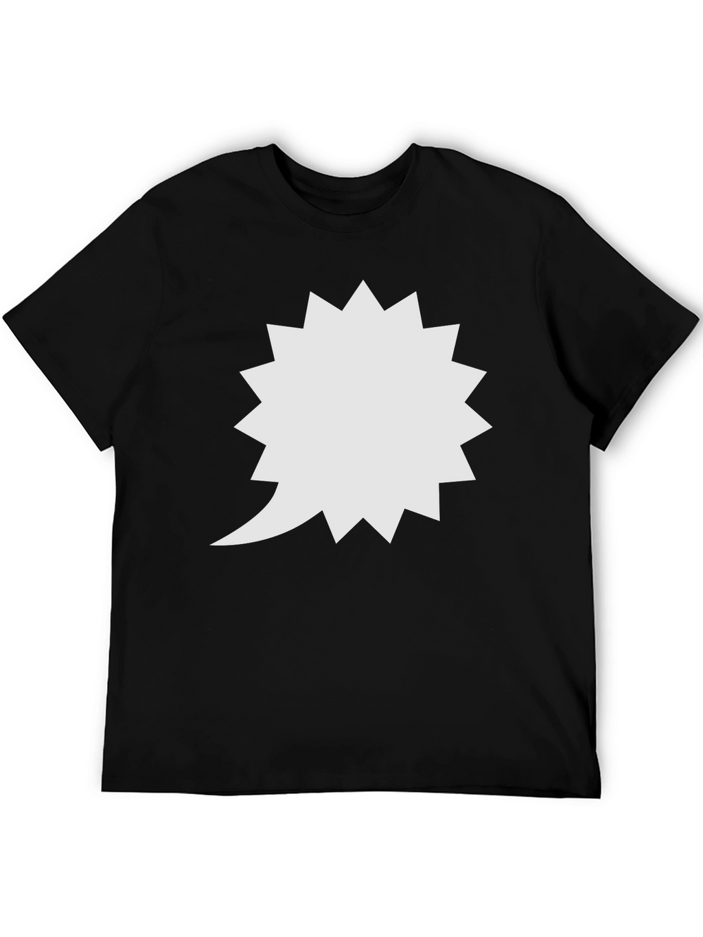 Spiky Speech Bubble Black T-Shirt