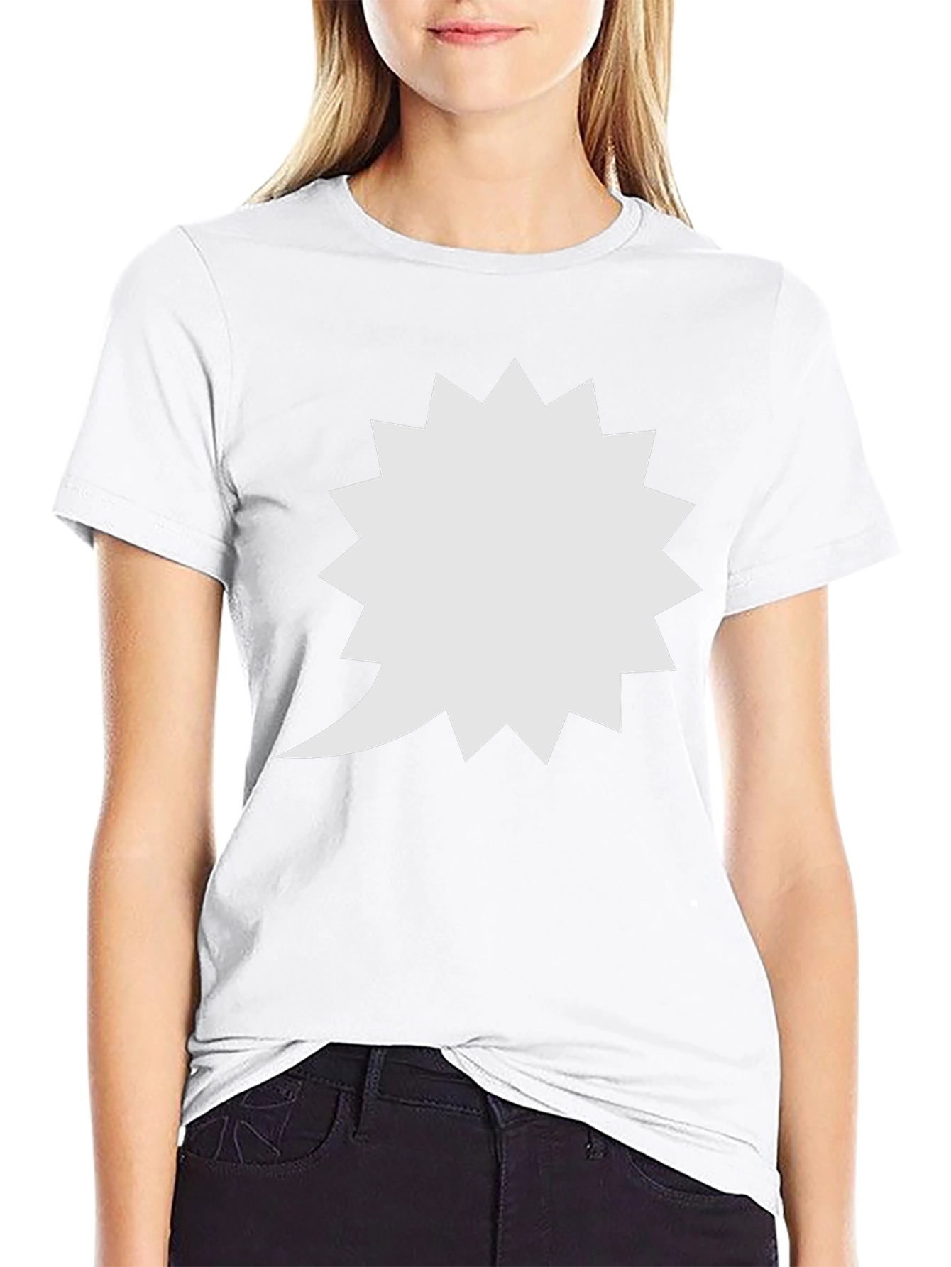 Spiky Speech Bubble Black T-Shirt