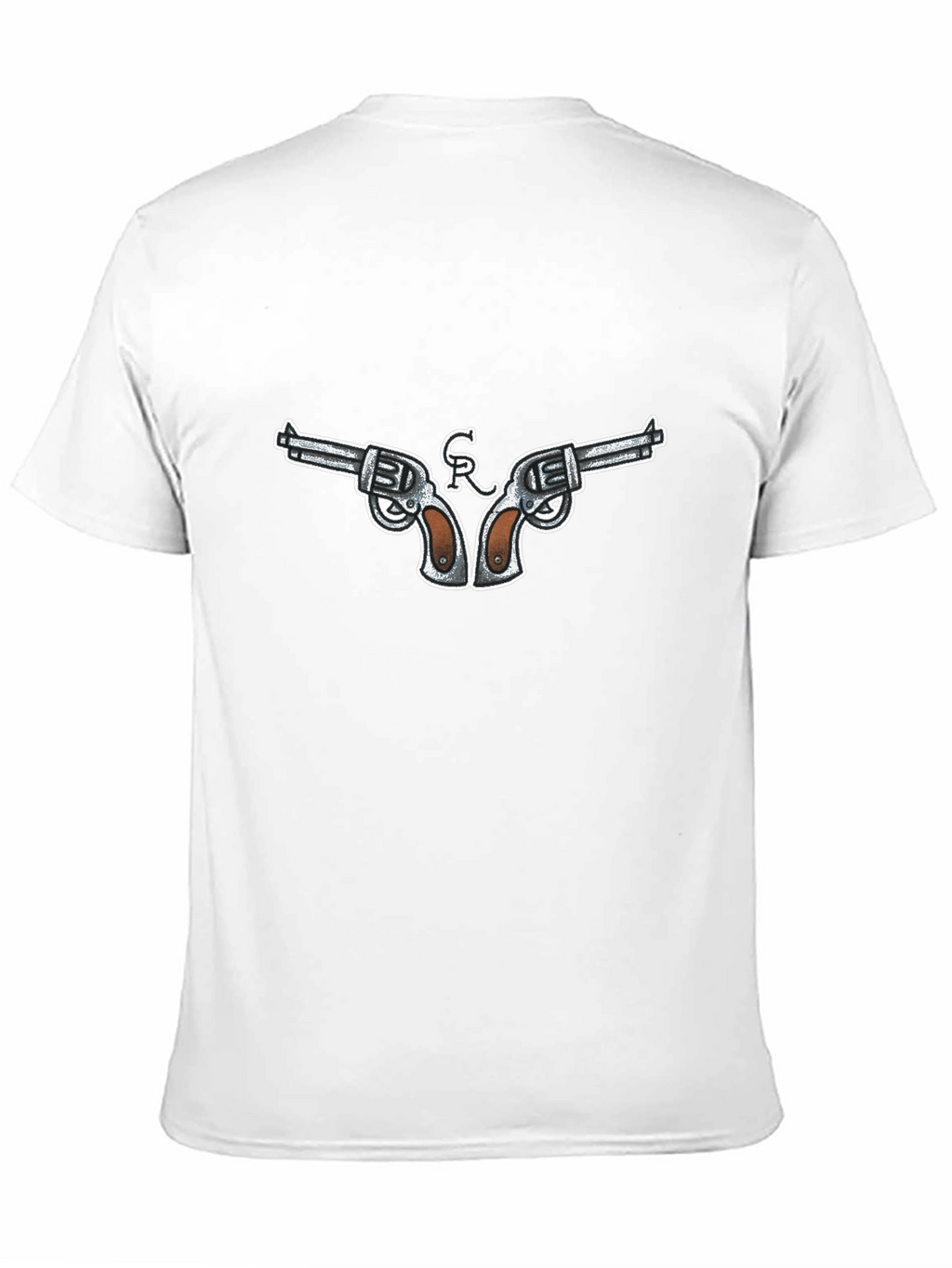 Cool Gun Design Black T-Shirt