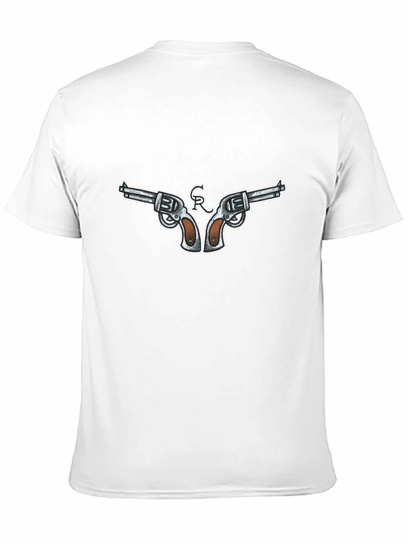 Cool Gun Design Black T-Shirt