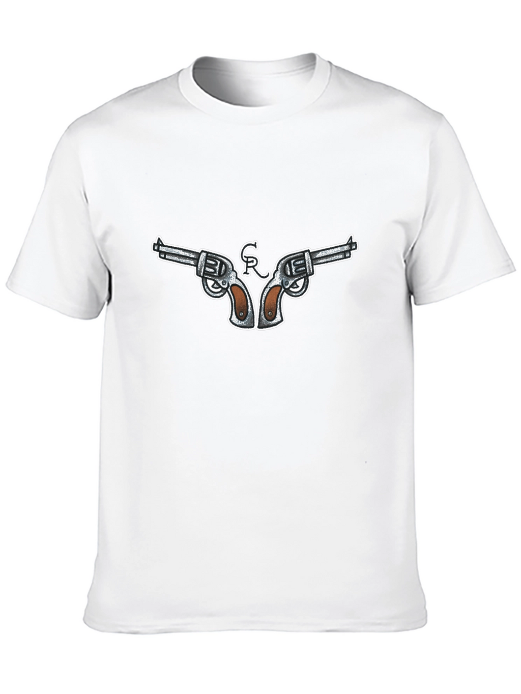 Cool Gun Design Black T-Shirt