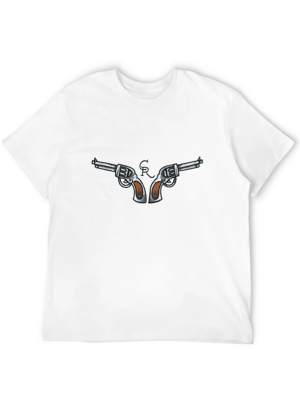Cool Gun Design Black T-Shirt