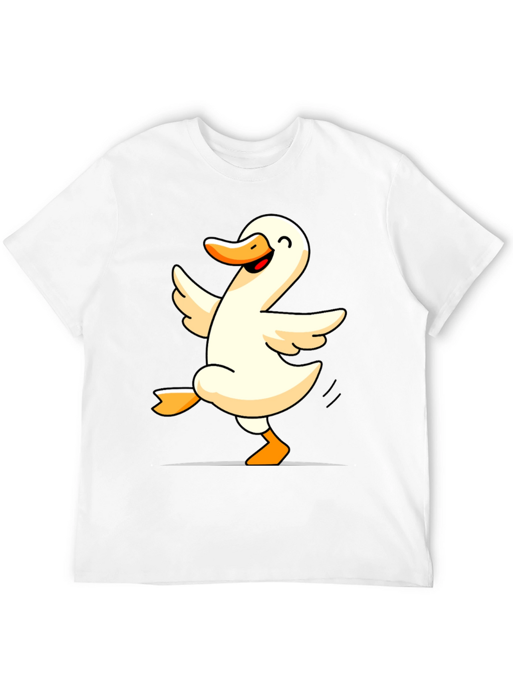 Dancing Duck Graphic Tee - Black Cotton Shirt